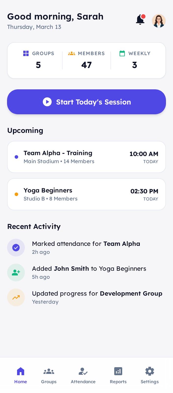 CoachTrack app screens 3