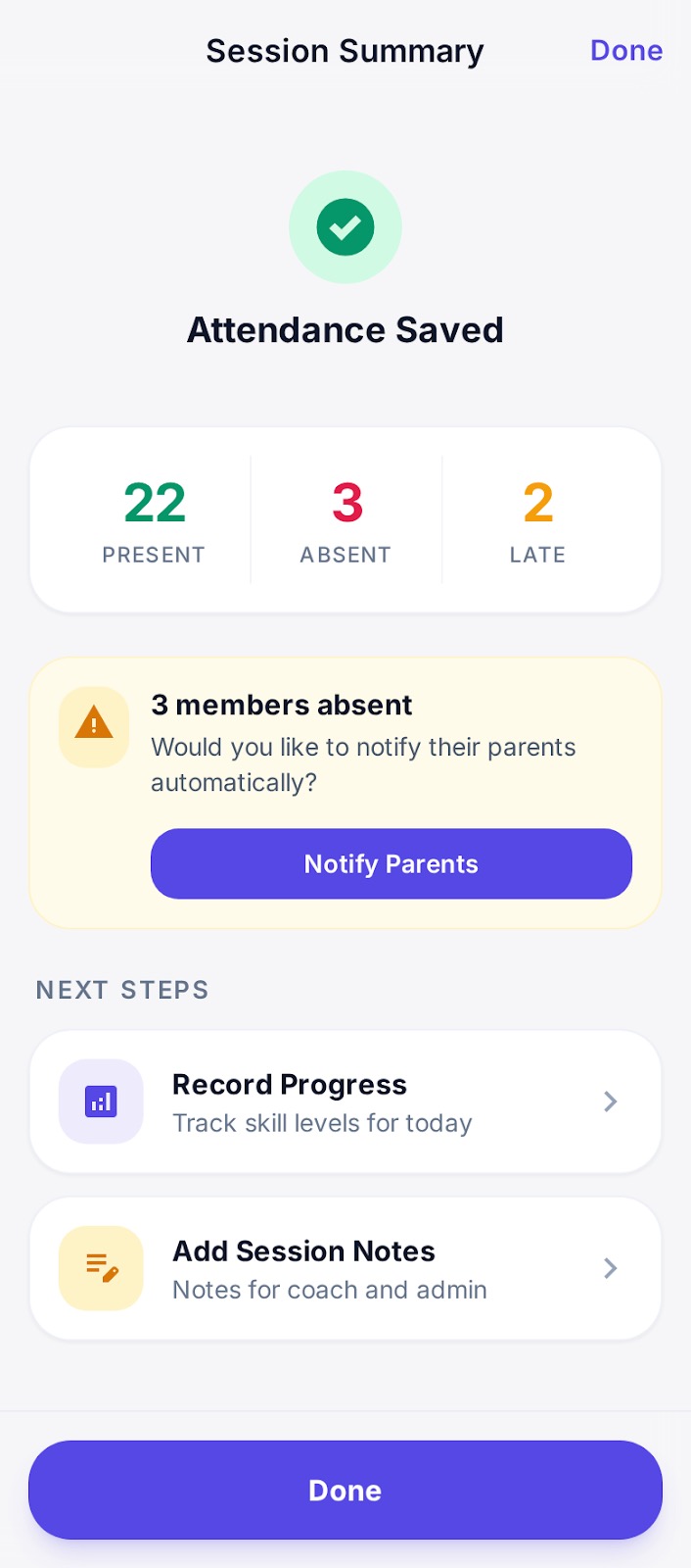 Session summary