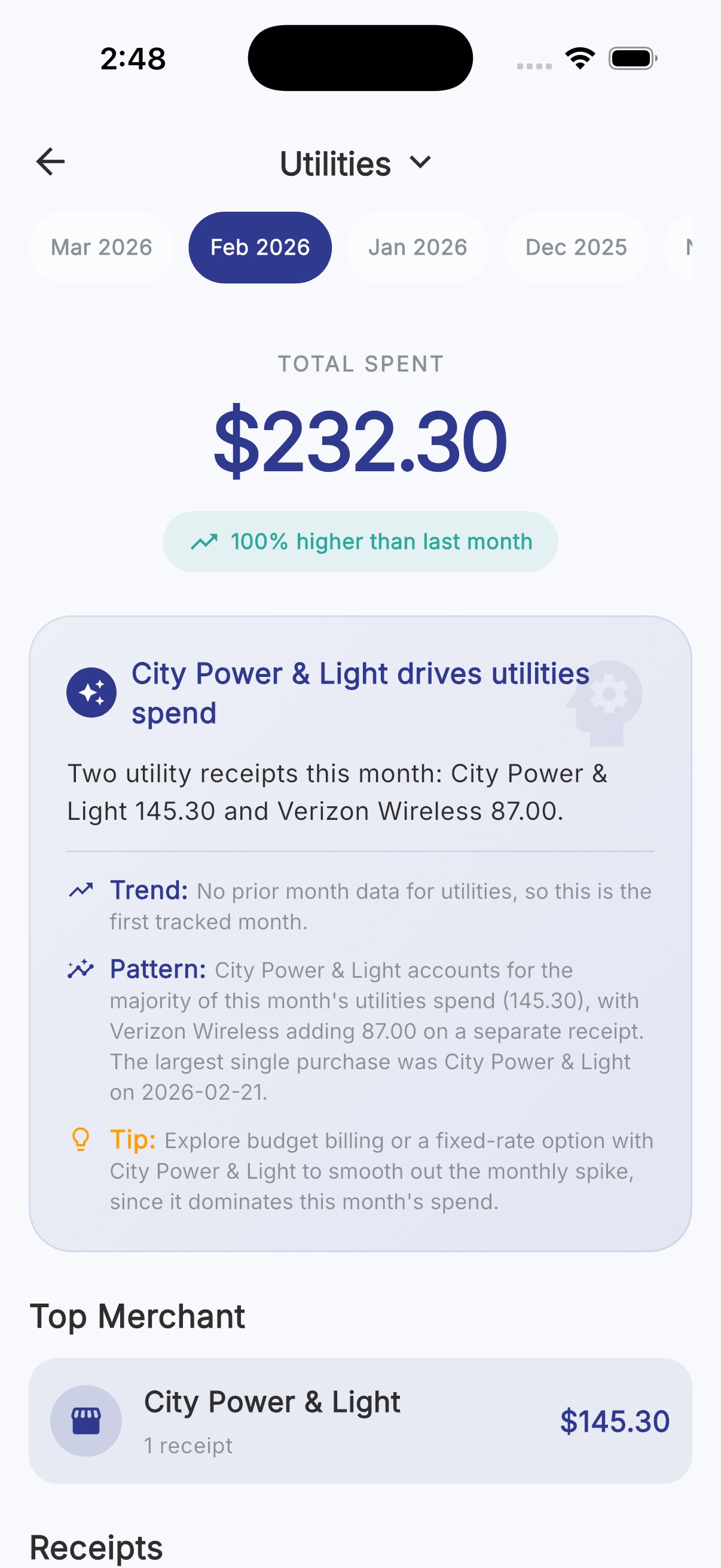 Category insights