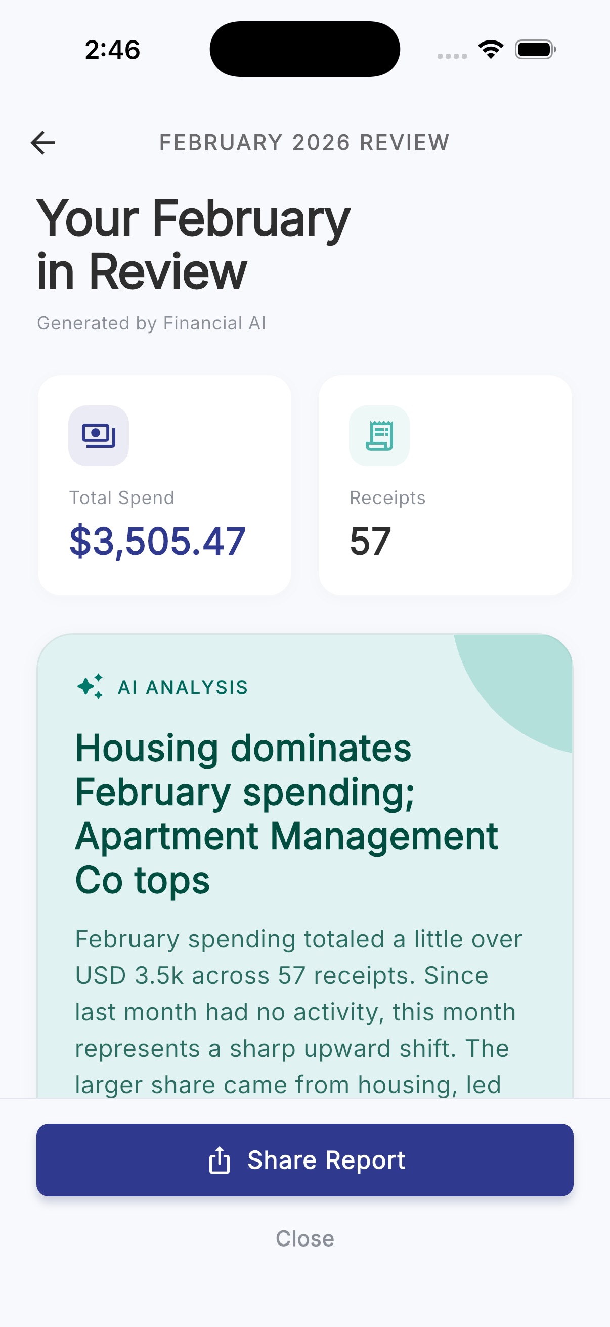 AI Expense Tracker app screens 5
