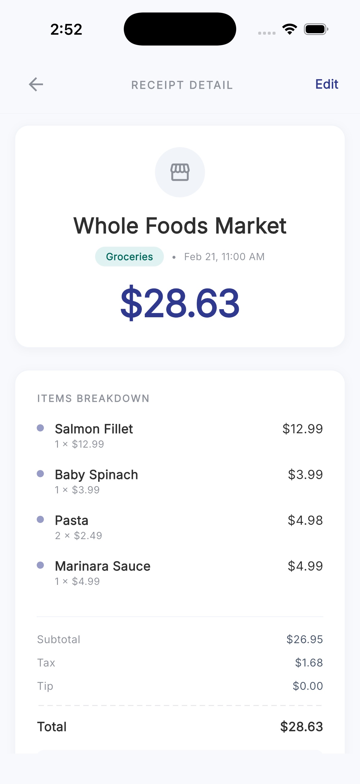 AI Expense Tracker app screens 4