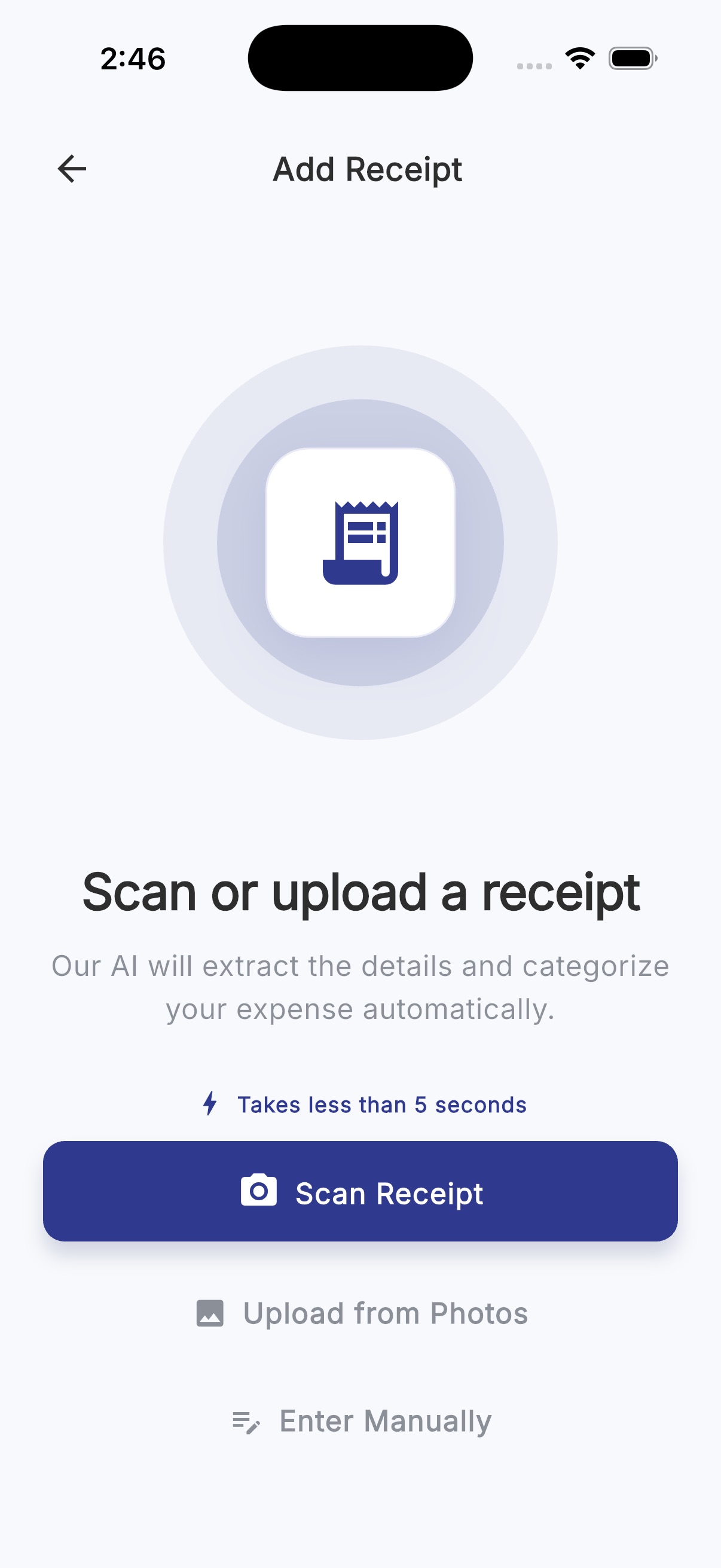 AI Expense Tracker app screens 2