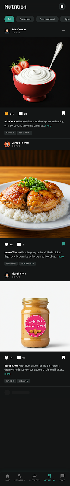 FitCreator app screens 4