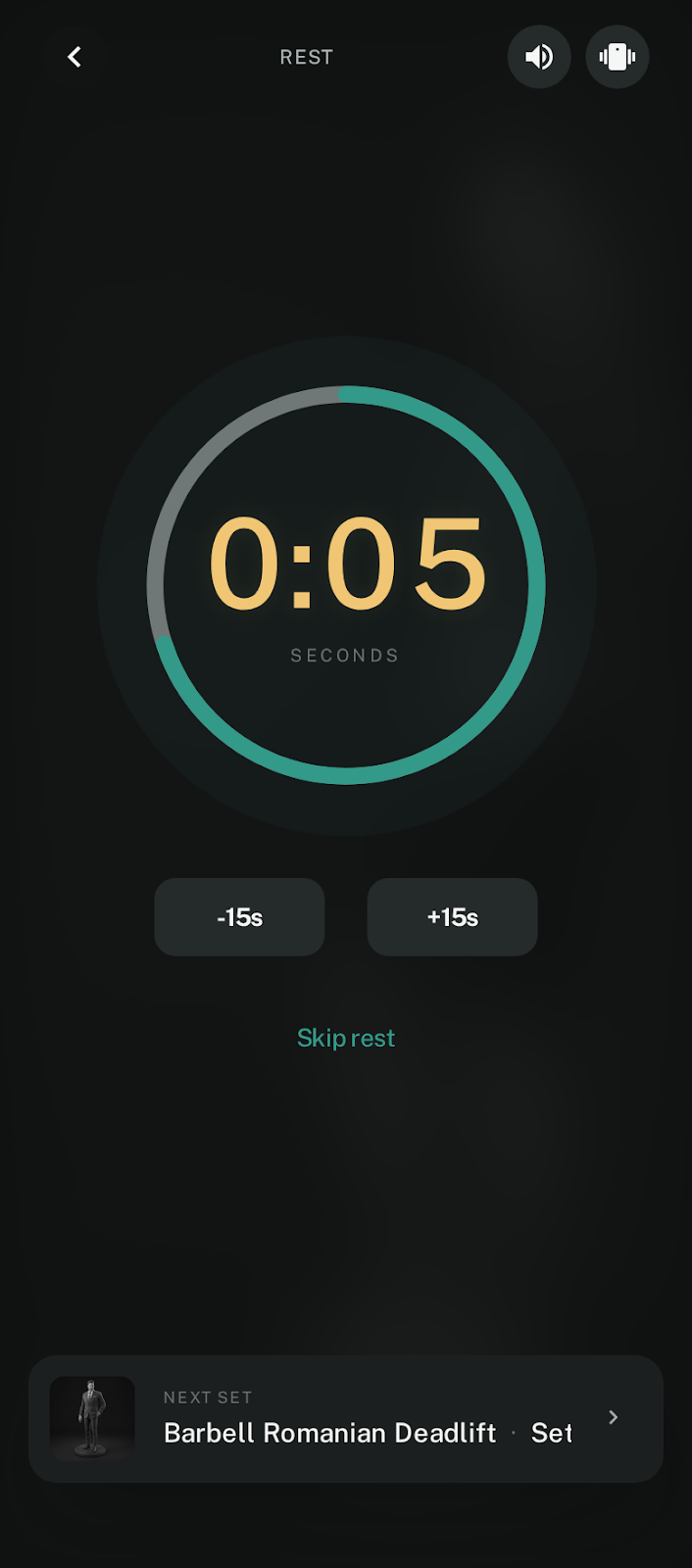 FitCreator rest timer fitcreator client