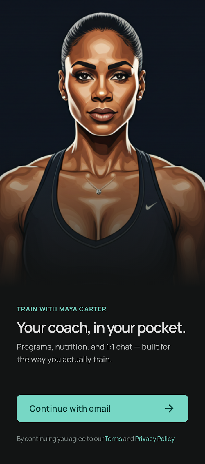 FitCreator welcome screen 2