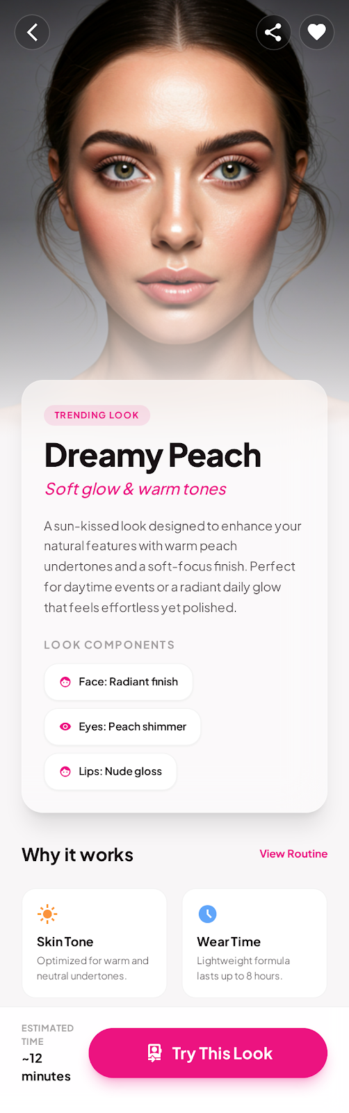 GlamGlow app screens 1