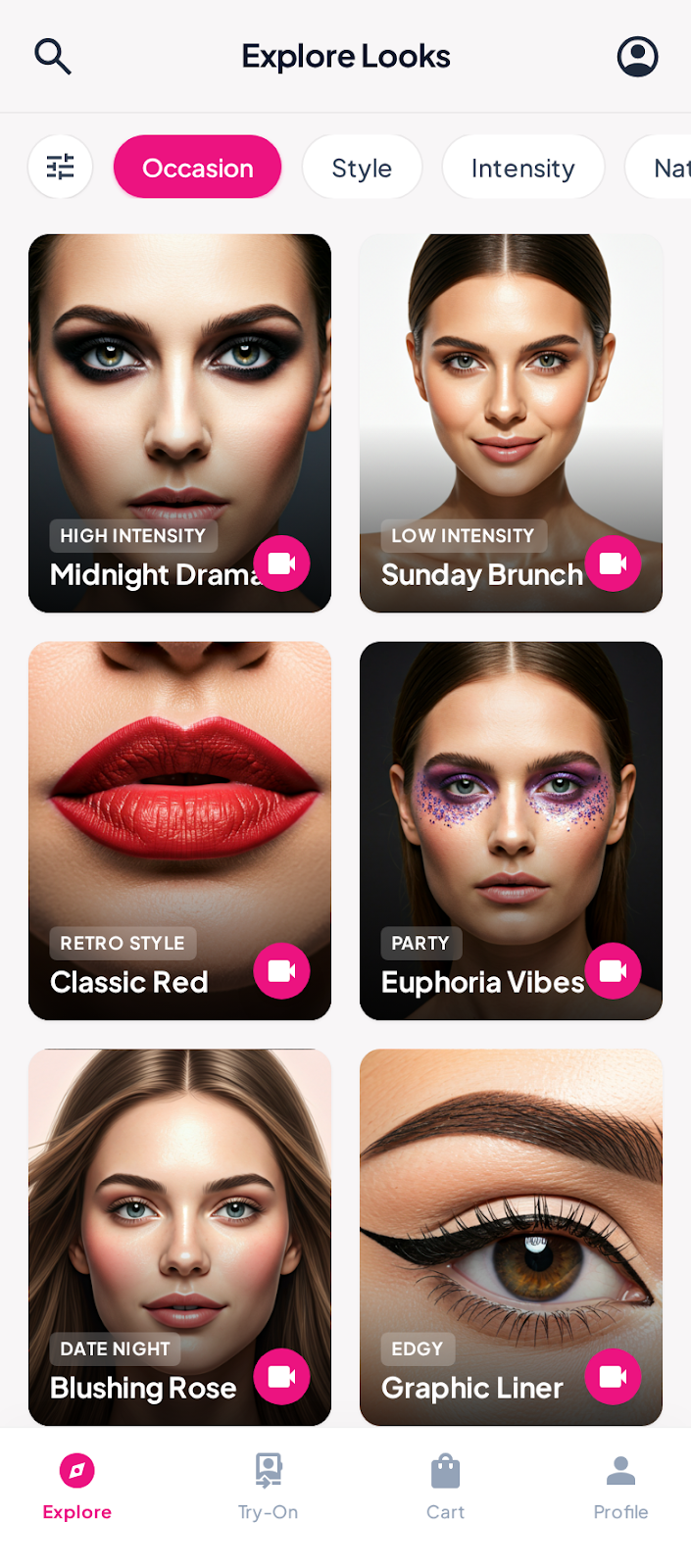 GlamGlow app screens 2