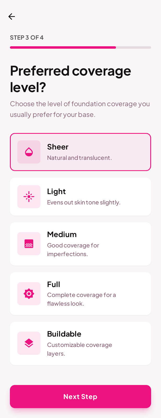 GlamGlow onboarding skin type 5