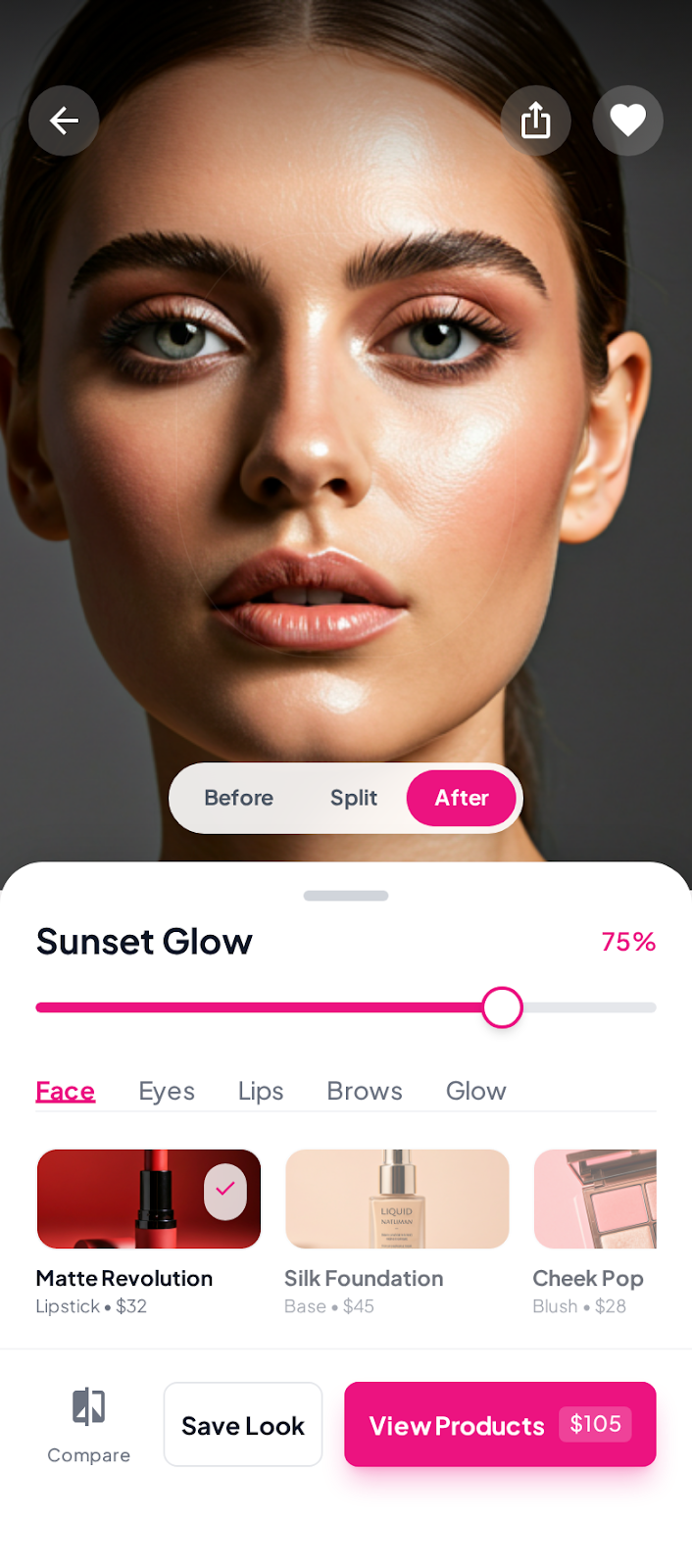 GlamGlow app screens 5