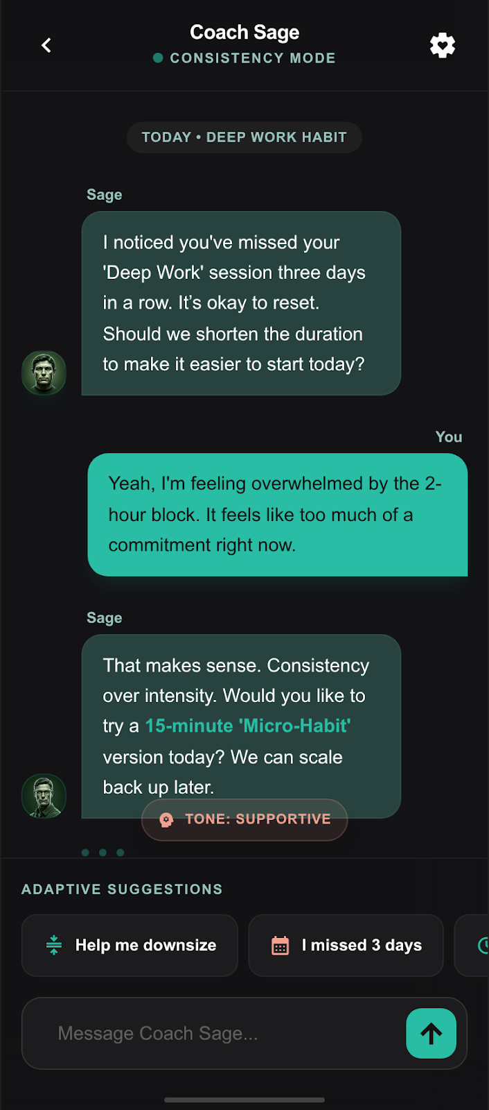 HabitAI app screens 2