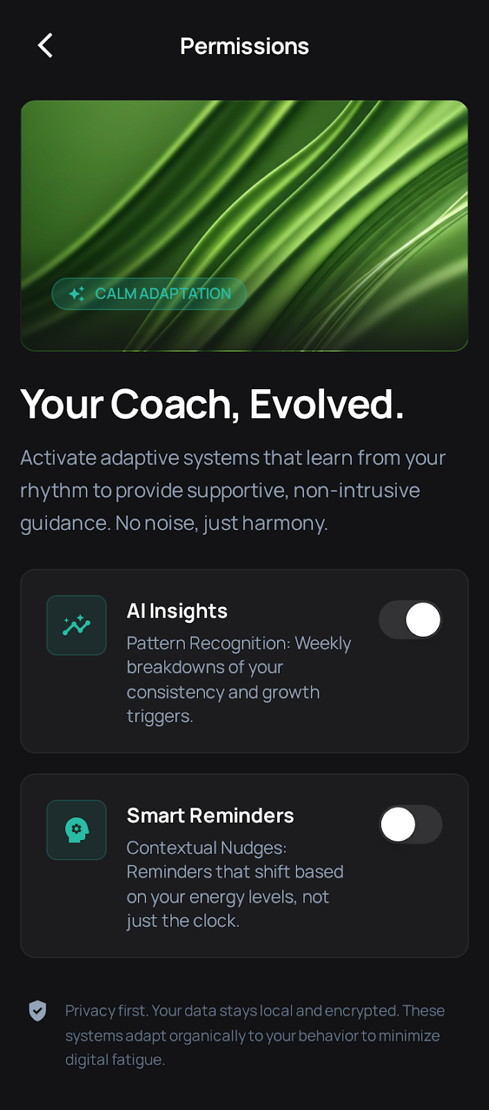 HabitAI ai opt in permissions