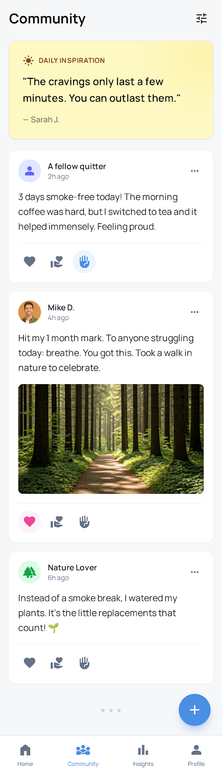 QuitWell app screens 5