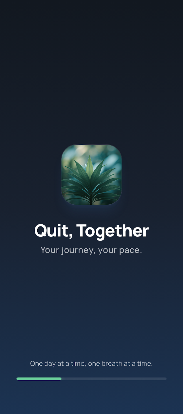 QuitWell splash screen variant 2